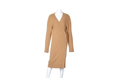Lot 308 - Bottega Veneta Camel Wool Long Cardigan - Size 44