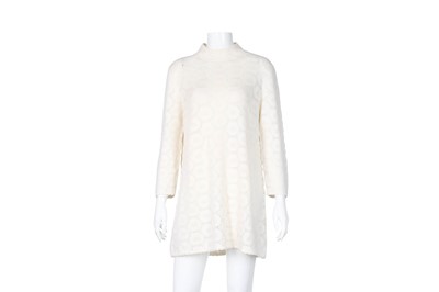 Lot 372 - Miu Miu Cream Pointelle Knit Dress - Size 42
