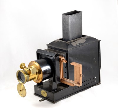 Lot 285 - An Original Perken Son & Co Optimus Magic Lantern & 180+ Slides