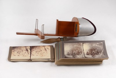 Lot 313 - A Rare Group of South African Gold Mining Stereo Cards & a Holmes Stereoscope Viewer