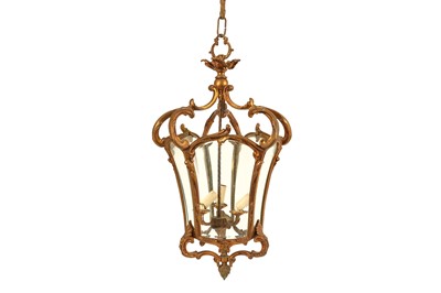 Lot 155 - AN ORMOLU ROCOCO REVIVAL HALL LANTERN, 20TH CENTURY