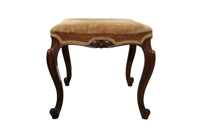 Lot 115 - A VICTORIAN MAHOGANY STOOL, MID 19TH CENTURY