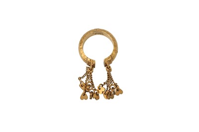 Lot 403 - Chloe Hammered Brass Ring - Size 54
