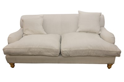Lot 496 - A HOWARD & SONS STYLE TWO-SEATER SOFA
