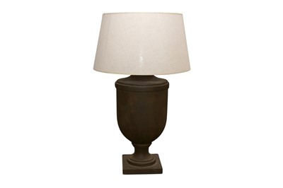 Lot 494 - A LARGE URN-FORM TABLE LAMP, CONTEMPORARY