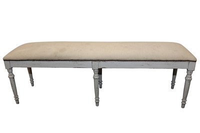 Lot 143 - A PAINTED FOOTSTOOL, 20TH CENTURY
