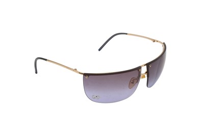 Lot 149 - Gucci Blue Rimless GG Logo Sunglasses