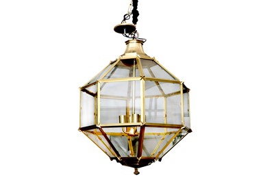 Lot 499 - PURE WHITE LINES: A BRASS TRASTEVERE LANTERN