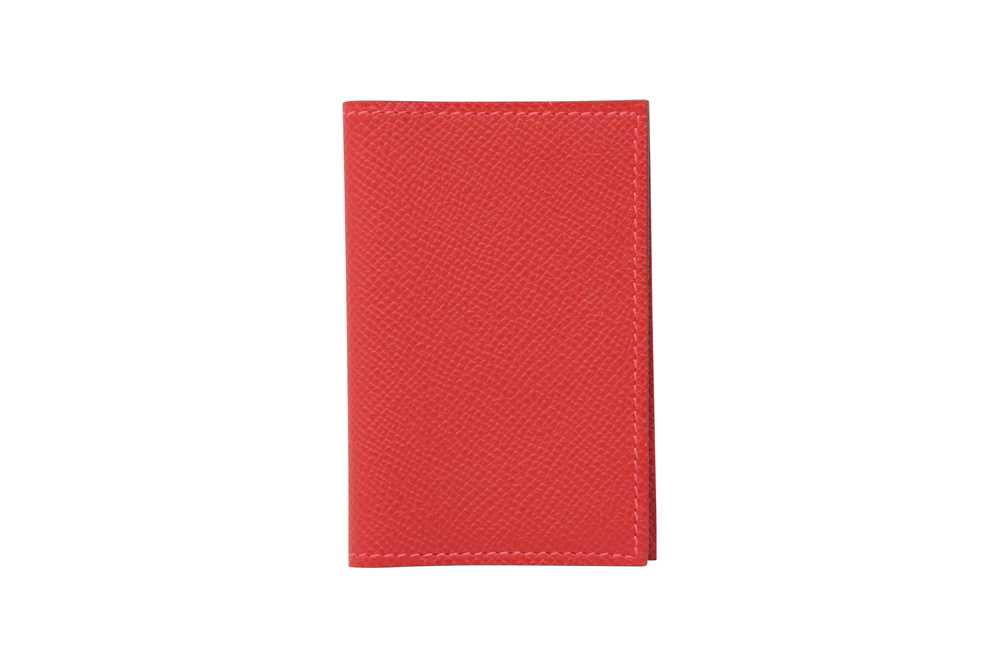 Lot 18 - Hermes Rouge Piment Provence Card Holder