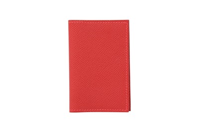 Lot 18 - Hermes Rouge Piment Provence Card Holder