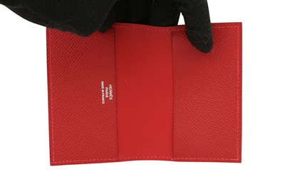 Lot 18 - Hermes Rouge Piment Provence Card Holder