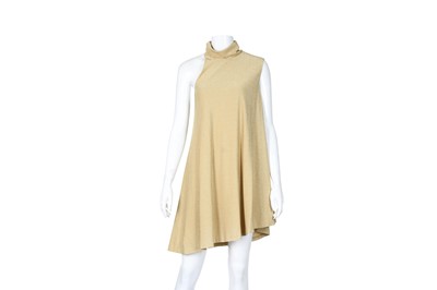 Lot 387 - Gianni Versace Versus Metallic Gold High Neck Dress - Size 38