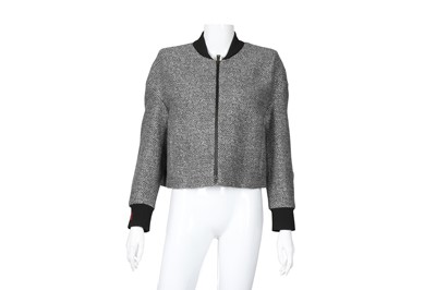 Lot 489 - Fendi Herringbone 'MCMXXV' Cropped Jacket - Size 36