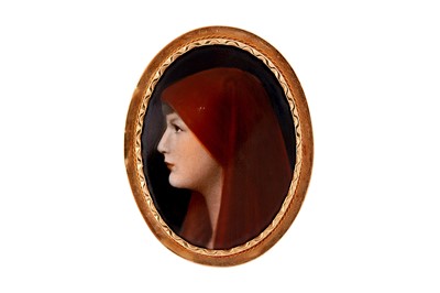 Lot 162 - A portrait miniature brooch