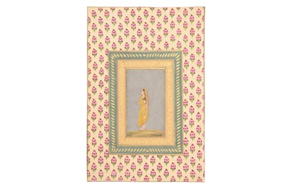 Lot 269 - A STANDING PORTRAIT OF A FEMALE SHAIVITE DEVOTEE