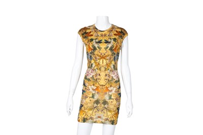 Lot 210 - Alexander McQueen Yellow Dragonfly Print Dress - Size M