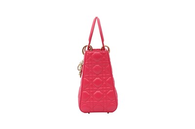 Lot 38 - Christian Dior Fuschia Pink Medium Lady Dior Bag
