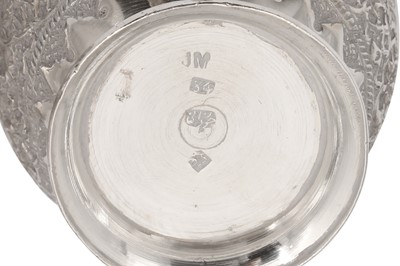 Lot 372 - A MINIATURE IRANIAN SILVER SAMOVAR AND A LIDDED SUGAR BOWL