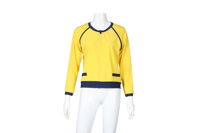 Lot 212 - Chanel Sunflower CC Logo Sporty Zip Top - Size 40