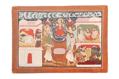 Lot 278 - THE HINDU GODDESS DURGA AND AN EVIL KING