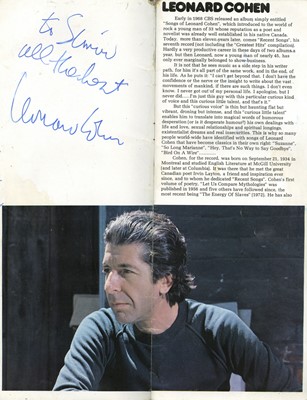Lot 677 - Cohen (Leonard)