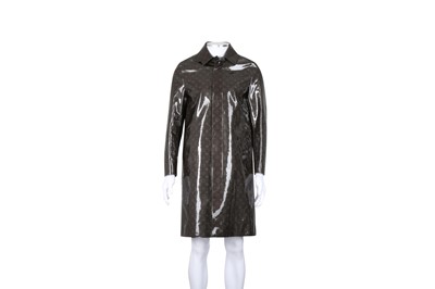 Lot 111 - Louis Vuitton Kim Jones Grey Monogram PVC Coat - Size 48