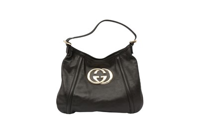 Lot 444 - Gucci Black GG Logo Shoulder Bag