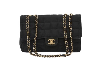 Lot 425 - Chanel Black Travel Line Chocolate Bar Flap Bag