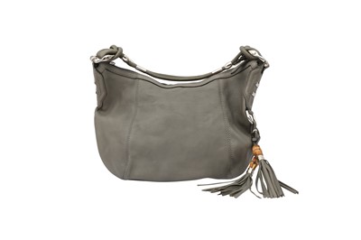 Lot 109 - Gucci Elephant Grey Bamboo Hobo Bag