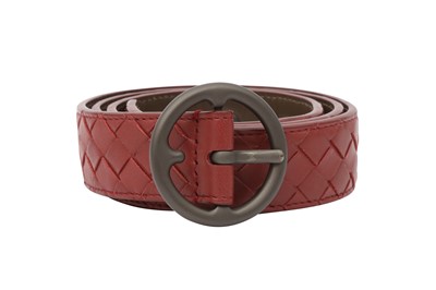 Lot 76 - Bottega Veneta Burgundy Intrecciato Belt