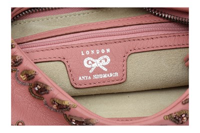 Lot 47 - Anya Hindmarch Rose Pink Embellished Hobo Bag