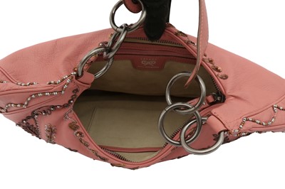 Lot 47 - Anya Hindmarch Rose Pink Embellished Hobo Bag