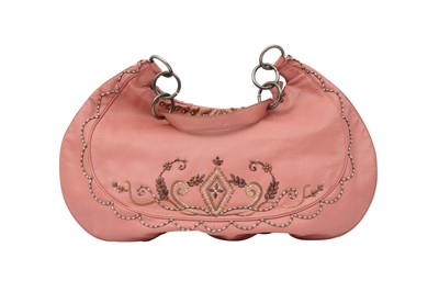 Lot 47 - Anya Hindmarch Rose Pink Embellished Hobo Bag