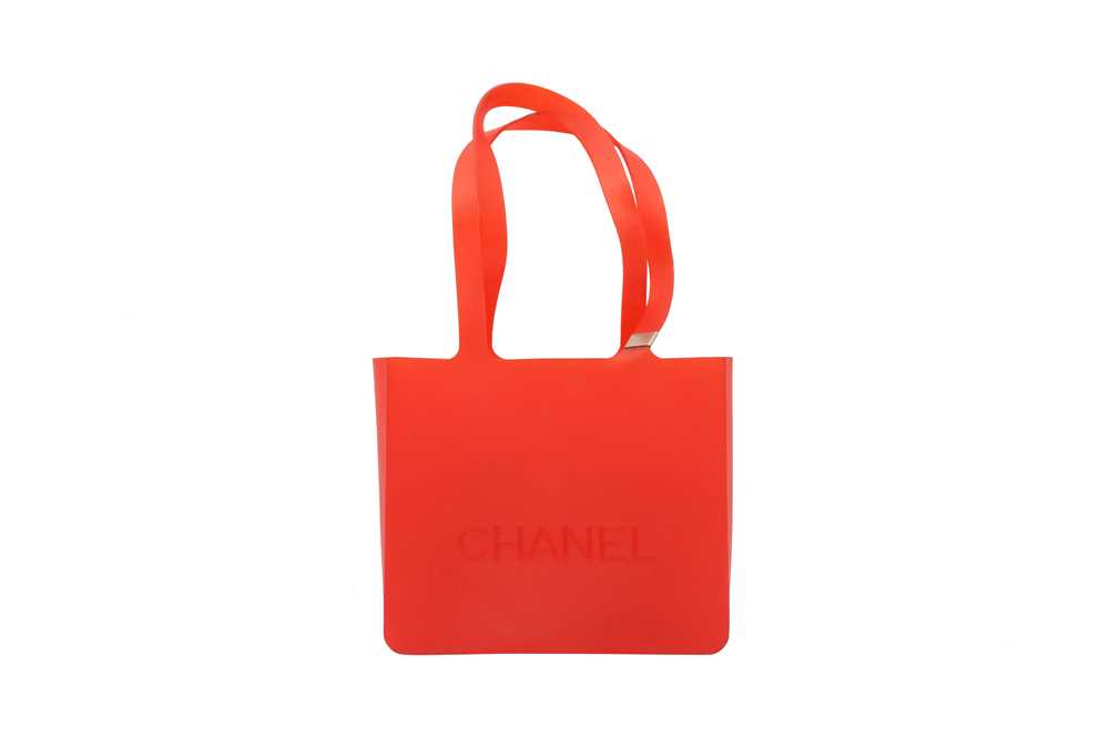 Lot 4 - Chanel Red Logo Jelly Mini Tote
