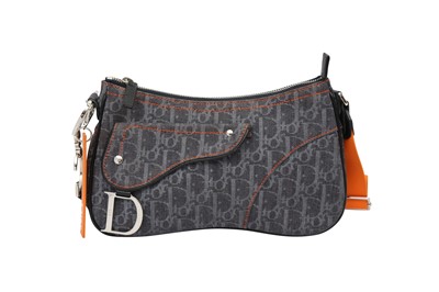 Lot 156 - Christian Dior Denim Flight Crossbody Saddle Bag
