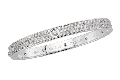 Lot 220 - Cartier l Diamond 'Love' bangle