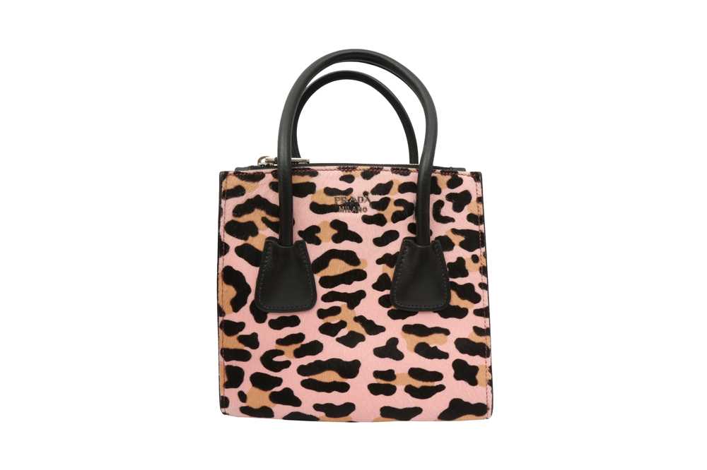 Lot 43 - Prada Pink Leopard Print Mini Tote