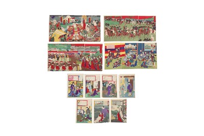 Lot 455 - A SMALL COLLECTION OF JAPANESE WOODBLOCK PRINTS.