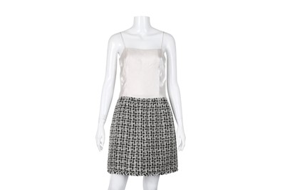 Lot 484 - Chanel Silver Iridescent Cami Boucle Dress - Size 40