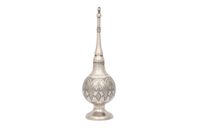 Lot 309 - A MOROCCAN SILVER ROSEWATER SPRINKLER