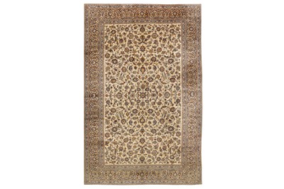 Lot 91 - A FINE KASHAN CARPET, CENTRAL PERSIA