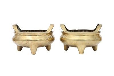 Lot 291 - A PAIR OF CHINESE BRONZE CENSERS, 19TH CENTURY