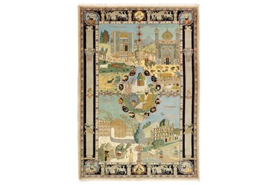 Lot 87 - A VERY FINE TABRIZ FOUR SEASON DESIGN CARPET, NORTH-WEST PERSIA
