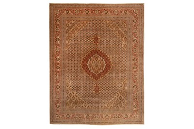 Lot 11 - A FINE PART SILK TABRIZ RUG, NORTH-WEST PERSIA