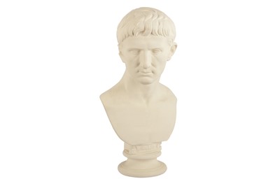 Lot 37 - A PLASTER BUST OF AUGUSTUS CAESAR