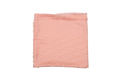 Lot 232 - Fendi Peach Wool FF Logo Scarf