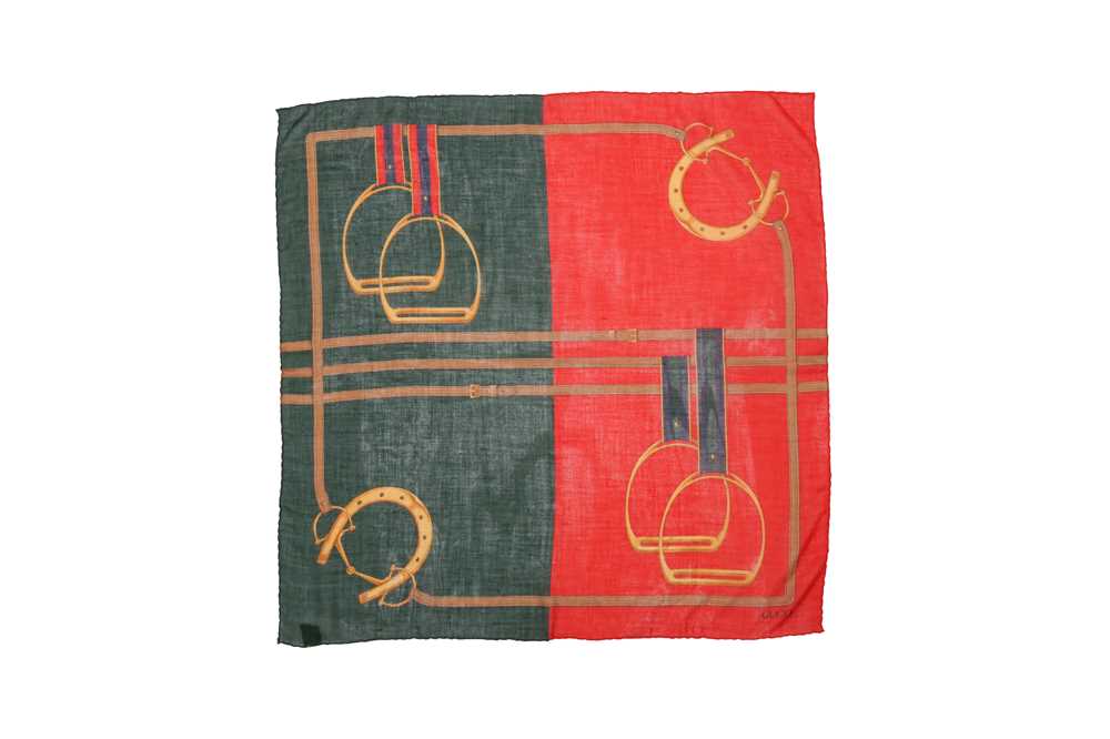 Lot 22 - Gucci Cashmere Horsebit Logo Scarf