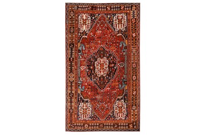 Lot 19 - AN ANTIQUE QASHQAI RUG, SOUTH-WEST PERSIA