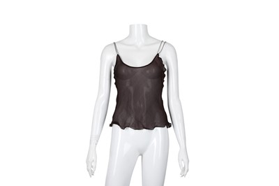 Lot 85 - Chanel Aubergine Silk Chain Camisole Top - Size 36