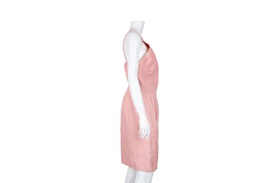 Lot 48 - Chanel Pink Linen Strappy Dress - Size 38